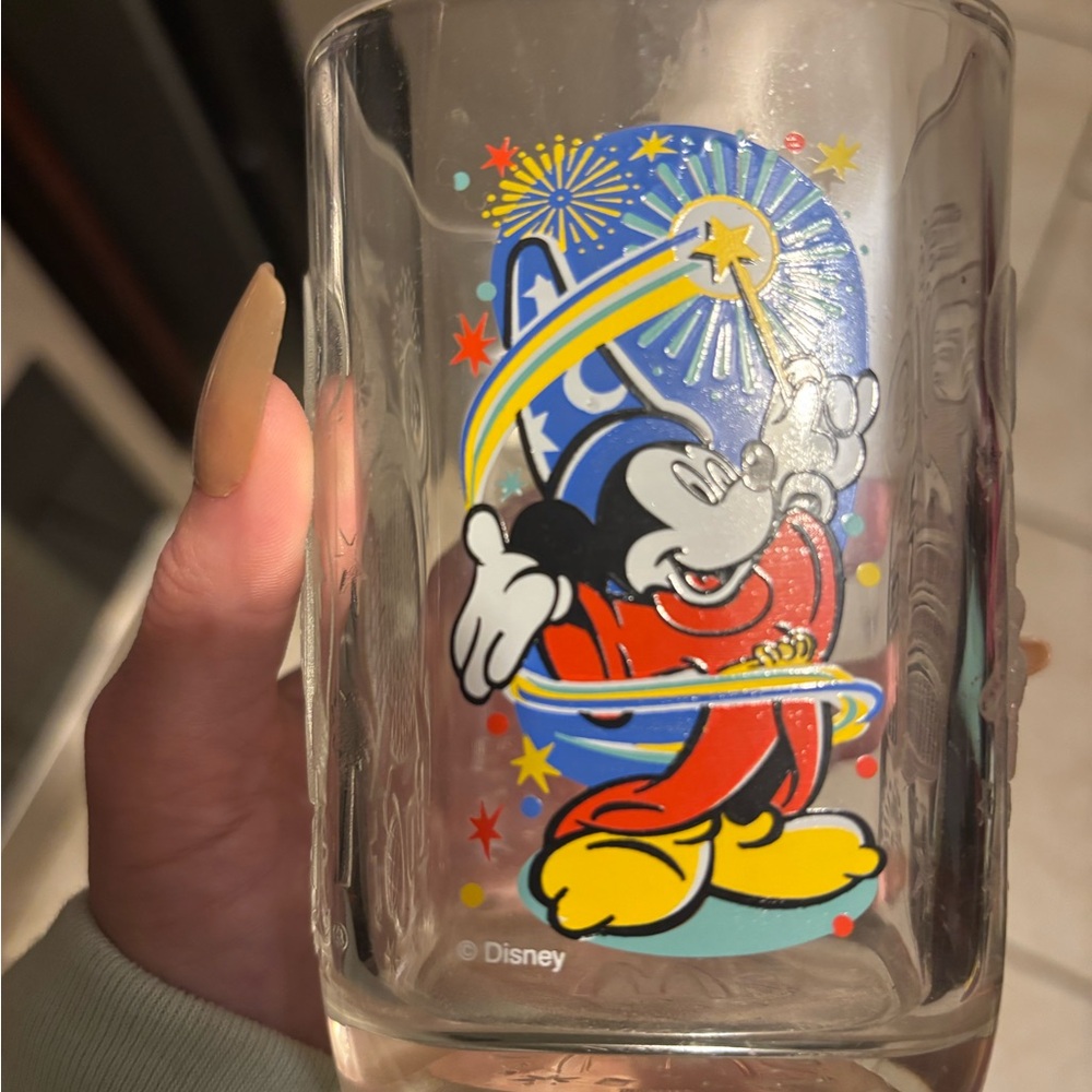 Disney Sorcerer Mickey Colorful Glass